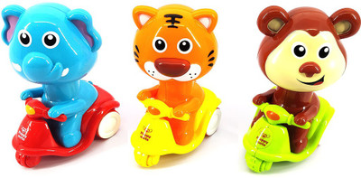 RIANZ Set of 3 Press & Go Scooter Riding Tiger + Elephant + Monkey Animal Moto Toy for Kids, Birthday Gift for Baby Kids(Black)
RIANZ Set of 3 Press & Go Scooter Riding Tiger + Elephant + Monkey Animal Moto Toy for Kids, Birthday Gift for Baby Kids(Black)