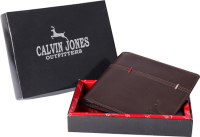CALVIN JONES Men Brown Genuine Leather Wallet(5 Card Slots)