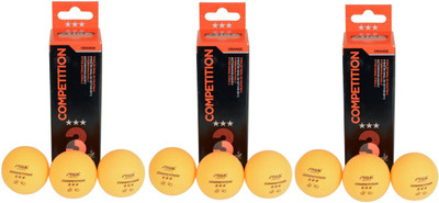 Stiga Competition Table Table Tennis Ball(Pack of 9, Orange)