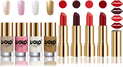 Volo Perfect Combo of Ultra Shine Nail Polish and Velvet Matte Lipsticks(Set of 8)
Volo Perfect Combo of Ultra Shine Nail Polish and Velvet Matte Lipsticks(Set of 8)