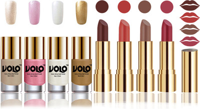 Volo Perfect Combo of Ultra Shine Nail Polish and Velvet Matte Lipsticks(Set of 8)
Volo Perfect Combo of Ultra Shine Nail Polish and Velvet Matte Lipsticks(Set of 8)
