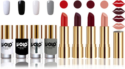 Volo Perfect Combo of Ultra Shine Nail Polish and Velvet Matte Lipsticks(Set of 8)
Volo Perfect Combo of Ultra Shine Nail Polish and Velvet Matte Lipsticks(Set of 8)