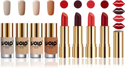 Volo Perfect Combo of Ultra Shine Nail Polish and Velvet Matte Lipsticks(Set of 8)
Volo Perfect Combo of Ultra Shine Nail Polish and Velvet Matte Lipsticks(Set of 8)