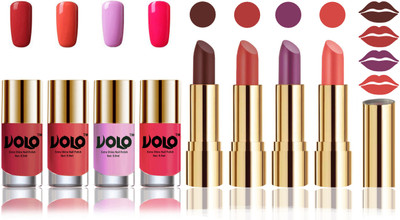 Volo Perfect Combo of Ultra Shine Nail Polish and Velvet Matte Lipsticks(Set of 8)
Volo Perfect Combo of Ultra Shine Nail Polish and Velvet Matte Lipsticks(Set of 8)