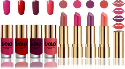 Volo Perfect Combo of Ultra Shine Nail Polish and Velvet Matte Lipsticks(Set of 8)
Volo Perfect Combo of Ultra Shine Nail Polish and Velvet Matte Lipsticks(Set of 8)