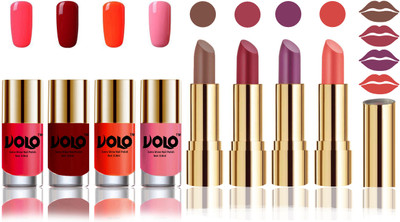 Volo Perfect Combo of Ultra Shine Nail Polish and Velvet Matte Lipsticks(Set of 8)
Volo Perfect Combo of Ultra Shine Nail Polish and Velvet Matte Lipsticks(Set of 8)