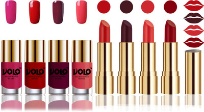 Volo Perfect Combo of Ultra Shine Nail Polish and Velvet Matte Lipsticks(Set of 8)
Volo Perfect Combo of Ultra Shine Nail Polish and Velvet Matte Lipsticks(Set of 8)