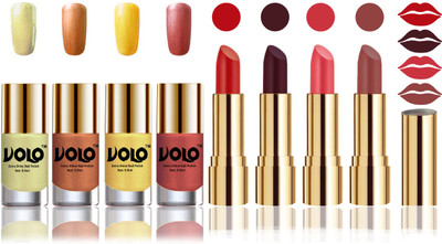 Volo Perfect Combo of Ultra Shine Nail Polish and Velvet Matte Lipsticks(Set of 8)
Volo Perfect Combo of Ultra Shine Nail Polish and Velvet Matte Lipsticks(Set of 8)