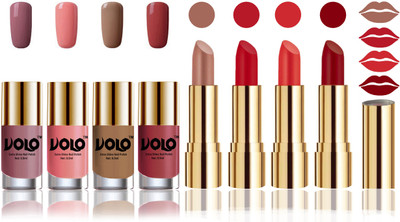 Volo Perfect Combo of Ultra Shine Nail Polish and Velvet Matte Lipsticks(Set of 8)
Volo Perfect Combo of Ultra Shine Nail Polish and Velvet Matte Lipsticks(Set of 8)