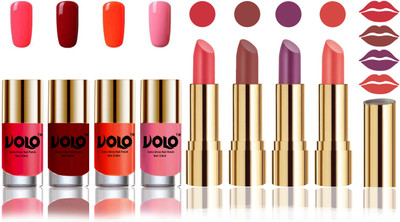 Volo Perfect Combo of Ultra Shine Nail Polish and Velvet Matte Lipsticks(Set of 8)
Volo Perfect Combo of Ultra Shine Nail Polish and Velvet Matte Lipsticks(Set of 8)