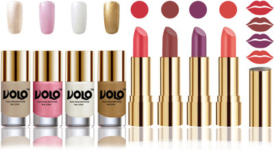 Volo Perfect Combo of Ultra Shine Nail Polish and Velvet Matte Lipsticks(Set of 8)
Volo Perfect Combo of Ultra Shine Nail Polish and Velvet Matte Lipsticks(Set of 8)