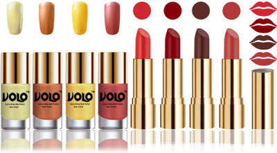 Volo Perfect Combo of Ultra Shine Nail Polish and Velvet Matte Lipsticks(Set of 8)
Volo Perfect Combo of Ultra Shine Nail Polish and Velvet Matte Lipsticks(Set of 8)
