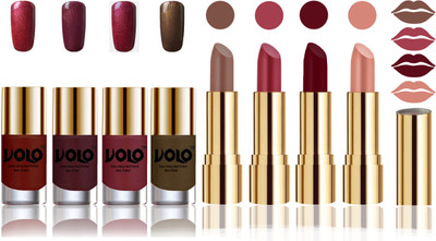 Volo Perfect Combo of Ultra Shine Nail Polish and Velvet Matte Lipsticks(Set of 8)
Volo Perfect Combo of Ultra Shine Nail Polish and Velvet Matte Lipsticks(Set of 8)