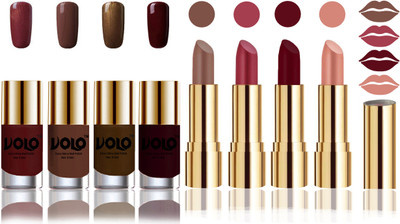 Volo Perfect Combo of Ultra Shine Nail Polish and Velvet Matte Lipsticks(Set of 8)
Volo Perfect Combo of Ultra Shine Nail Polish and Velvet Matte Lipsticks(Set of 8)