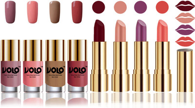 Volo Perfect Combo of Ultra Shine Nail Polish and Velvet Matte Lipsticks(Set of 8)
Volo Perfect Combo of Ultra Shine Nail Polish and Velvet Matte Lipsticks(Set of 8)