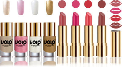 Volo Perfect Combo of Ultra Shine Nail Polish and Velvet Matte Lipsticks(Set of 8)
Volo Perfect Combo of Ultra Shine Nail Polish and Velvet Matte Lipsticks(Set of 8)