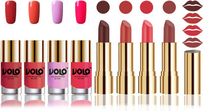 Volo Perfect Combo of Ultra Shine Nail Polish and Velvet Matte Lipsticks(Set of 8)
Volo Perfect Combo of Ultra Shine Nail Polish and Velvet Matte Lipsticks(Set of 8)