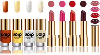 Volo Perfect Combo of Ultra Shine Nail Polish and Velvet Matte Lipsticks(Set of 8)
Volo Perfect Combo of Ultra Shine Nail Polish and Velvet Matte Lipsticks(Set of 8)
