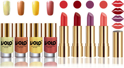 Volo Perfect Combo of Ultra Shine Nail Polish and Velvet Matte Lipsticks(Set of 8)
Volo Perfect Combo of Ultra Shine Nail Polish and Velvet Matte Lipsticks(Set of 8)
