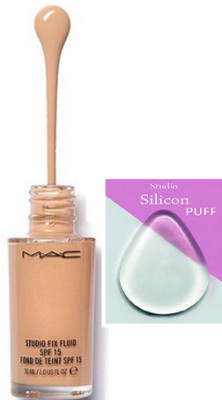 Ultimate Silicon Puff & Mac Studio Fix SPF 15 Fond De Tent Foundation(Set of 2)