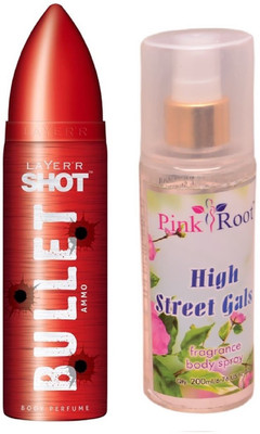 Pink Root HIGH STREET GIRLS MIST WITH LAYER'R SHOT BULLET AMMO(Set of 2)