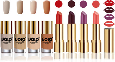Volo Perfect Combo of Ultra Shine Nail Polish and Velvet Matte Lipsticks(Set of 8)
Volo Perfect Combo of Ultra Shine Nail Polish and Velvet Matte Lipsticks(Set of 8)