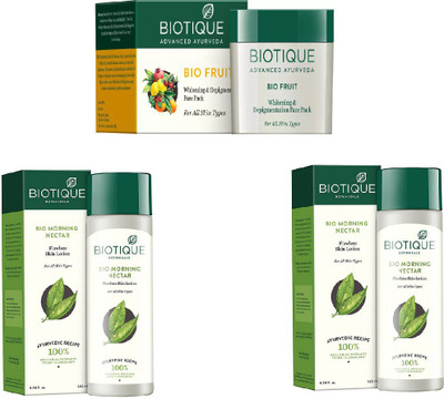 BIOTIQUE BIO Morning Nectar Flawless Skin Moisturizer, Fruit Whitening & Depigmentation Face Pack(Set of 3)
BIOTIQUE BIO Morning Nectar Flawless Skin Moisturizer, Fruit Whitening & Depigmentation Face Pack(Set of 3)