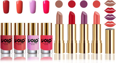 Volo Perfect Combo of Ultra Shine Nail Polish and Velvet Matte Lipsticks(Set of 8)
Volo Perfect Combo of Ultra Shine Nail Polish and Velvet Matte Lipsticks(Set of 8)