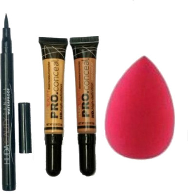 Huda Beauty COMBO OF YELLOW & ORANGE CONCEALERS WITH LONG LASTING WATERPROOF SKETCH EYELINER WITH SPONGE BLENDER PUFF TO BLEND CONCEALER(Set of 4)
Huda Beauty COMBO OF YELLOW & ORANGE CONCEALERS WITH LONG LASTING WATERPROOF SKETCH EYELINER WITH SPONGE BLENDER PUFF TO BLEND CONCEALER(Set of 4)