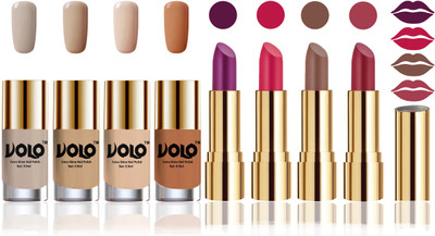 Volo Perfect Combo of Ultra Shine Nail Polish and Velvet Matte Lipsticks(Set of 8)
Volo Perfect Combo of Ultra Shine Nail Polish and Velvet Matte Lipsticks(Set of 8)