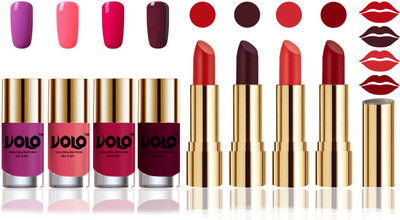 Volo Perfect Combo of Ultra Shine Nail Polish and Velvet Matte Lipsticks(Set of 8)
Volo Perfect Combo of Ultra Shine Nail Polish and Velvet Matte Lipsticks(Set of 8)