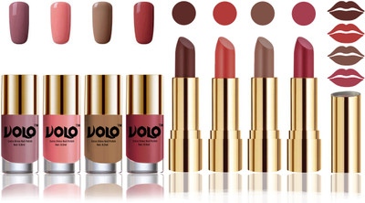 Volo Perfect Combo of Ultra Shine Nail Polish and Velvet Matte Lipsticks(Set of 8)
Volo Perfect Combo of Ultra Shine Nail Polish and Velvet Matte Lipsticks(Set of 8)