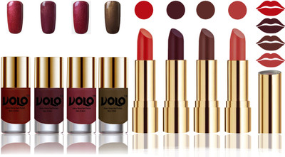 Volo Perfect Combo of Ultra Shine Nail Polish and Velvet Matte Lipsticks(Set of 8)
Volo Perfect Combo of Ultra Shine Nail Polish and Velvet Matte Lipsticks(Set of 8)