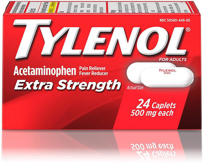 Tylenol Extra Strength Caplets, 500 Mg, 24 Count Capsules(20 g)