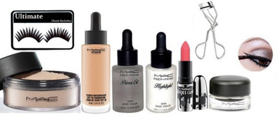 Ultimate Eyelashes, Mac Face Loose powder & Studio Water weight Foundation,Prep+Prime PrimerOil, Highlighter With Matte Finish Long Lasting Lipstick & Gel Eyeliner With Eyelashes Curler(Set of 8)
Ultimate Eyelashes, Mac Face Loose powder & Studio Water weight Foundation,Prep+Prime PrimerOil, Highlighter With Matte Finish Long Lasting Lipstick & Gel Eyeliner With Eyelashes Curler(Set of 8)