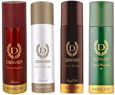 Denver CALIBER / PRIDE / ROYAL OUD / IMPREAL / PRESTAGE Body Spray - For Men(660 ml, Pack of 4)
Denver CALIBER / PRIDE / ROYAL OUD / IMPREAL / PRESTAGE Body Spray - For Men(660 ml, Pack of 4)