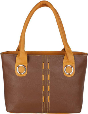 Avni's Hand-held Bag(Brown, Tan)
