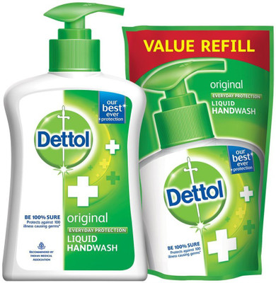 dettol Original Liquid Handwash - 200 ml with Liquid Handwash - 175 ml(375 ml, Bottle, Pack of 2)
dettol Original Liquid Handwash - 200 ml with Liquid Handwash - 175 ml(375 ml, Bottle, Pack of 2)