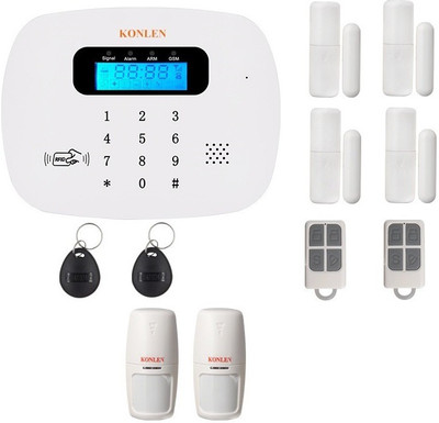 Konlen Wireless Smart GSM Alarm System with Voice & RFID APP Control Easy to Install for Home and Office - Kit C Wireless Sensor Security System
Konlen Wireless Smart GSM Alarm System with Voice & RFID APP Control Easy to Install for Home and Office - Kit C Wireless Sensor Security System