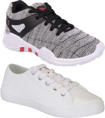 Chevit Combo Pack of 2 Casual & Sports Shoes (Running Shoes) Sneakers For Men(Grey, White
Chevit Combo Pack of 2 Casual & Sports Shoes (Running Shoes) Sneakers For Men(Grey, White