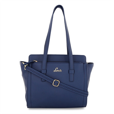 Lavie Women Evening/Party Blue Leatherette Hand-held Bag