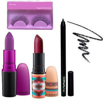 Ultimate Eyelashes, Mac Pencil Kajal, Matte Finish Heroine Lipstick With Vibe Tribe Lipstick(Set of 4)
Ultimate Eyelashes, Mac Pencil Kajal, Matte Finish Heroine Lipstick With Vibe Tribe Lipstick(Set of 4)
