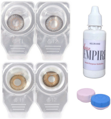 Choice Empire 2 Pair Zero Power Monthly Contact Lens With Solution - Grey - Hazel Color Lens Monthly Contact Lens(0 dioptres, Grey, Hazel, Pack of 4)
Choice Empire 2 Pair Zero Power Monthly Contact Lens With Solution - Grey - Hazel Color Lens Monthly Contact Lens(0 dioptres, Grey, Hazel, Pack of 4)