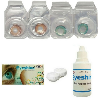 Eyeshine Brown And Turquoise Color Contact Lens 2 Pair With Case And Solution(0 Power) Monthly(0, Colored Contact Lenses, Pack of 4)
Eyeshine Brown And Turquoise Color Contact Lens 2 Pair With Case And Solution(0 Power) Monthly(0, Colored Contact Lenses, Pack of 4)