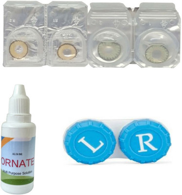 ORNATE Hazel & Green Colored Contact Lens 2 Pair with case and solution (0 Power) Monthly Contact Lens(0, Hazel,Green, Pack of 3)
ORNATE Hazel & Green Colored Contact Lens 2 Pair with case and solution (0 Power) Monthly Contact Lens(0, Hazel,Green, Pack of 3)