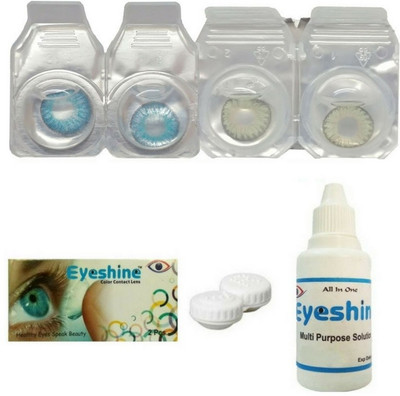 Eyeshine Blue And Green Color Contact Lens 2 Pair Monthly(O, Colored Contact Lenses, Pack of 4) 
Eyeshine Blue And Green Color Contact Lens 2 Pair Monthly(O, Colored Contact Lenses, Pack of 4)