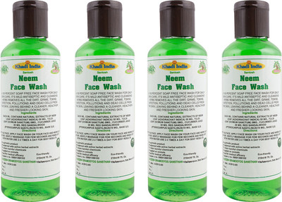 Khadi India Santosh (Pack Of 4) Neem Face Wash (210 ml Each) Face Wash(210 ml)