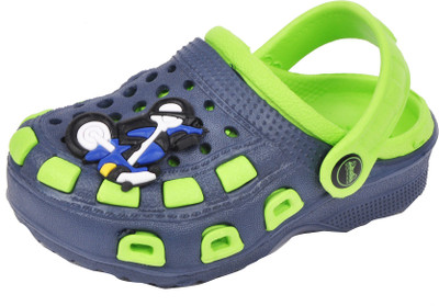 Yellow Bee Boys Sling Back Clogs(Green