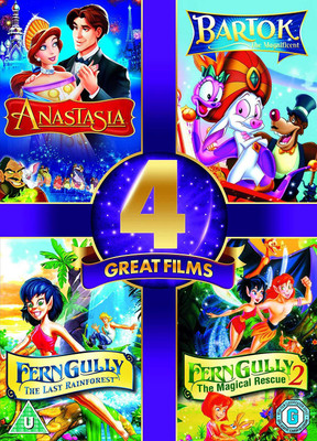Animation 4 Great Movies Collection: Anastasia (1998) + Bartok: The Magnificent + Ferngully: The Last Rain Forest + Ferngully 2: The Magical Rescue (4-Disc Box Set) (Fully Packaged Import)(DVD English)
Animation 4 Great Movies Collection: Anastasia (1998) + Bartok: The Magnificent + Ferngully: The Last Rain Forest + Ferngully 2: The Magical Rescue (4-Disc Box Set) (Fully Packaged Import)(DVD English)