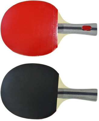 QUINERGYS ® 2Pcs Professional Wood Table Tennis Racket Ping Pong Racket Paddle Bat with 3 Ball Table Tennis Kit